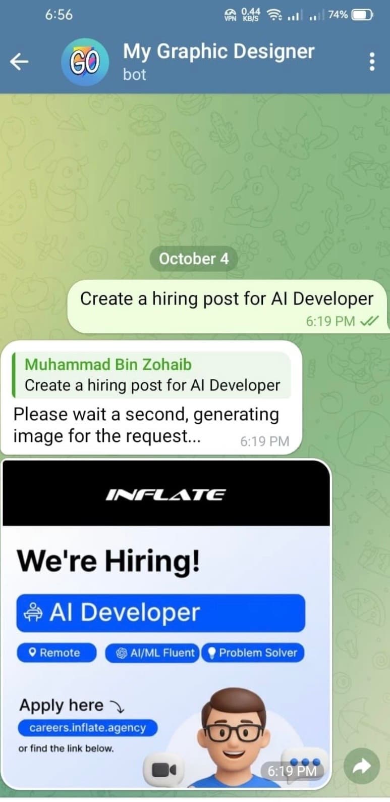 Autonomous Graphic Design Agent screenshot
